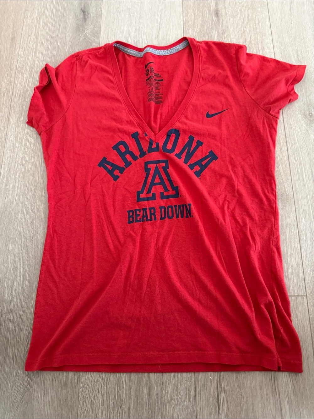 Nike Red 'Arizona Bear Down' V-Neck Women's Tee